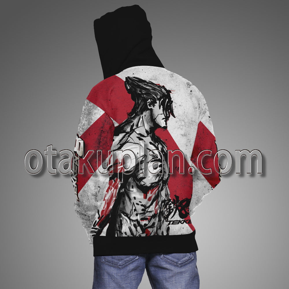 Tekken 8 Devil Jin Kazama Ink Style Splash Ink Hoodie