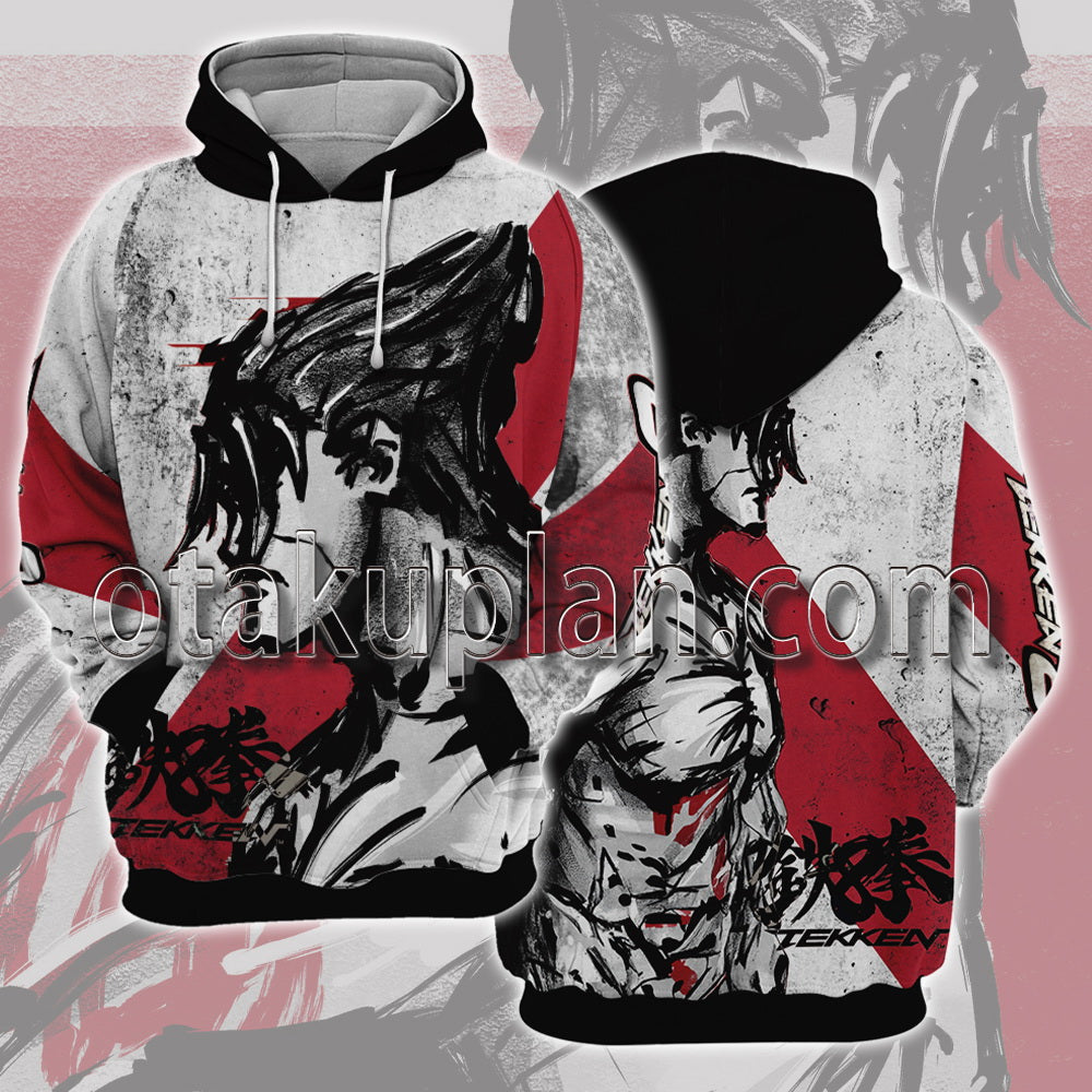 Tekken 8 Devil Jin Kazama Ink Style Splash Ink Hoodie