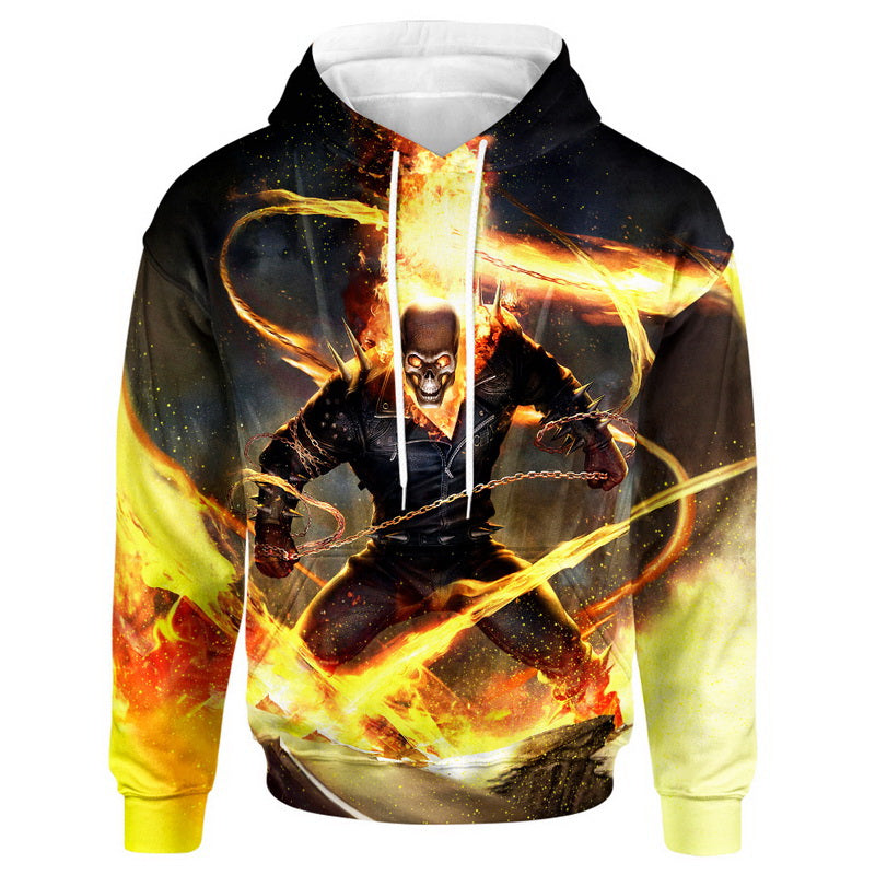 The Flaming-Skulled Ghost Rider Hoodie / T-Shirt