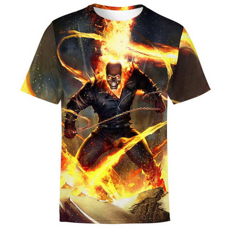 The Flaming-Skulled Ghost Rider Hoodie / T-Shirt