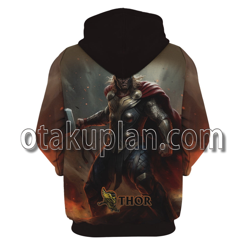Thor Odinson Battle Scene Hoodie