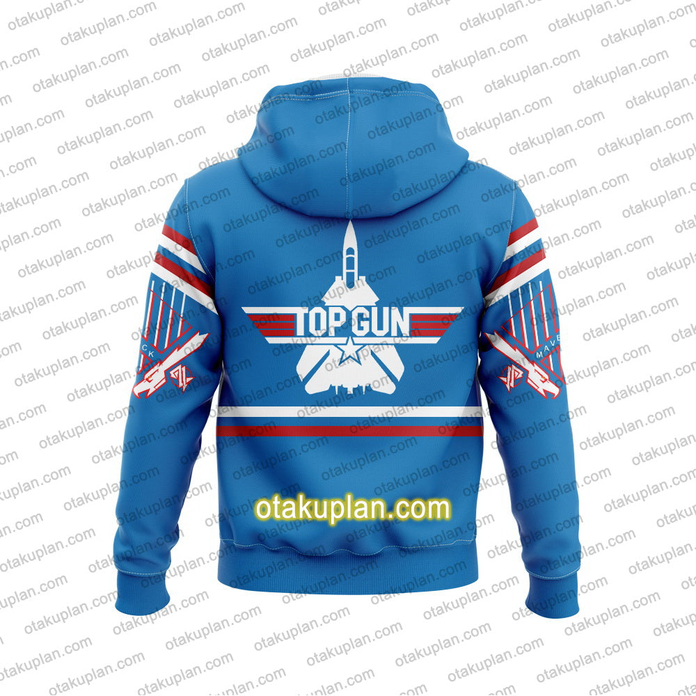 Top Gun Red And White Lines Hoodie