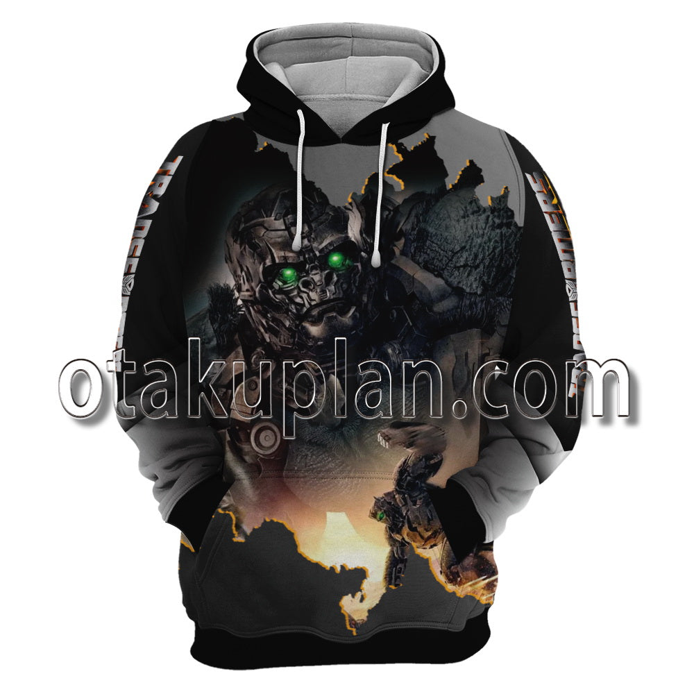 Transformers Rise Of The Optimus Prime Beasts Captains Chimpanzee Metal Lines Hoodie