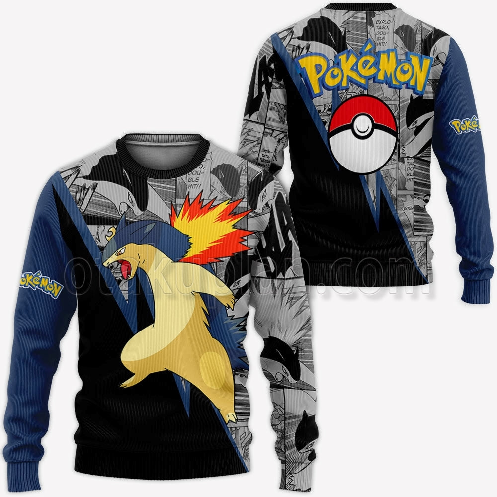Typhlosion Hoodie Custom Mix Manga