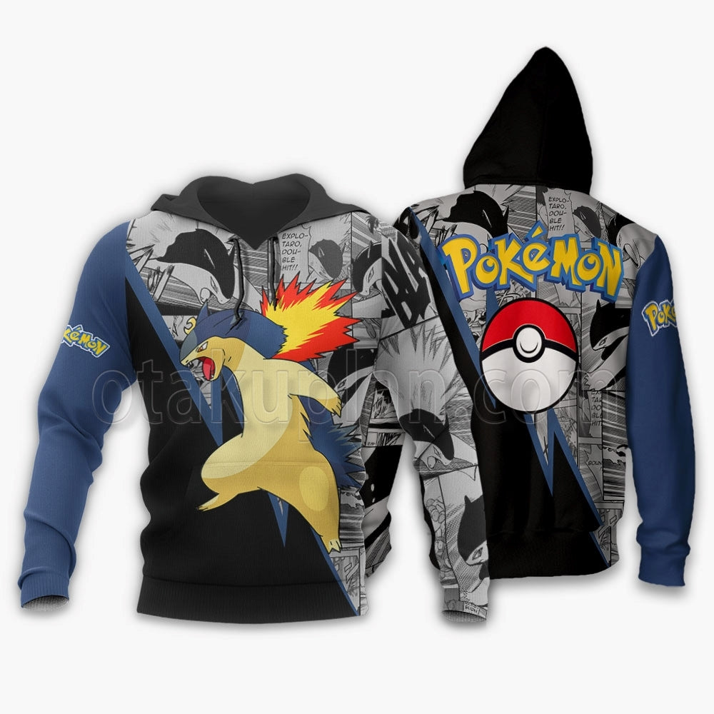 Typhlosion Hoodie Custom Mix Manga