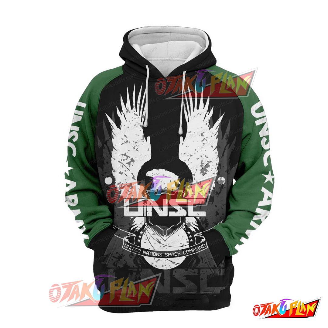 UNSC Army Green And Black Pullover Hoodie