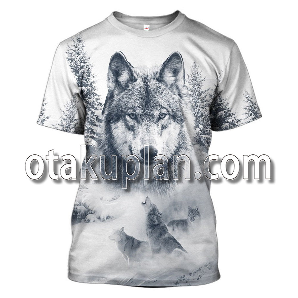 Wolf Snow Custom Name T-Shirt / Hoodie