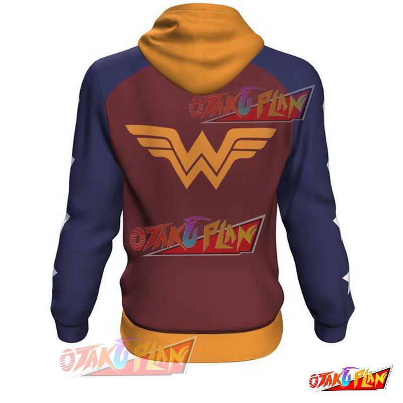 Wonder Woman All Over Print Pullover Hoodie
