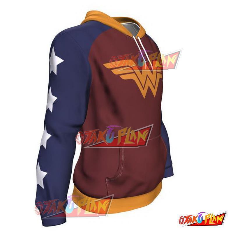 Wonder Woman All Over Print Pullover Hoodie