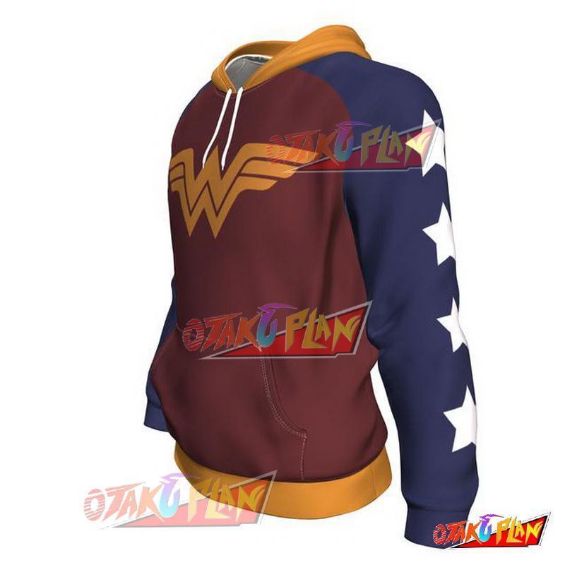 Wonder Woman All Over Print Pullover Hoodie