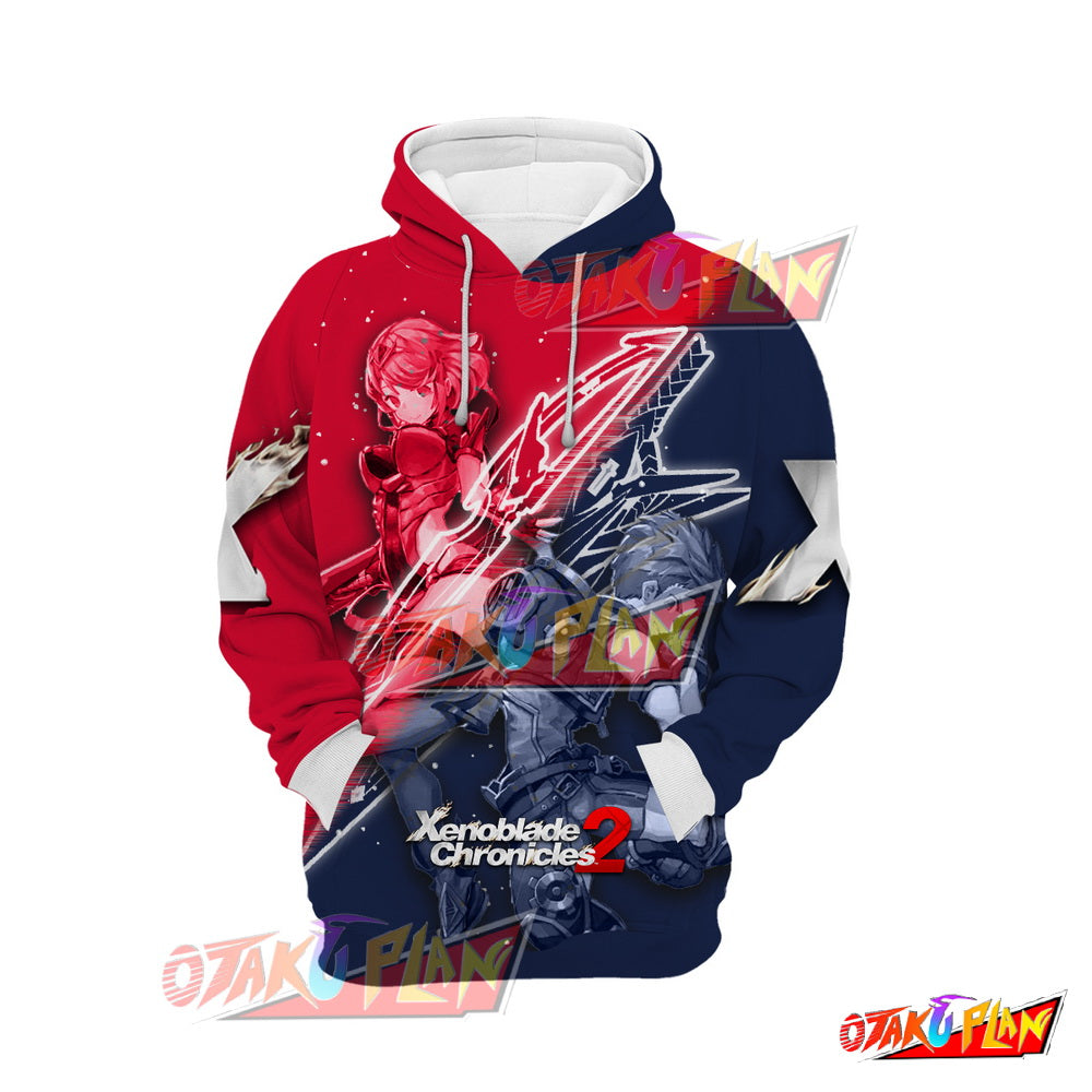 Xenoblade Chronicles Blue And Red Hoodie
