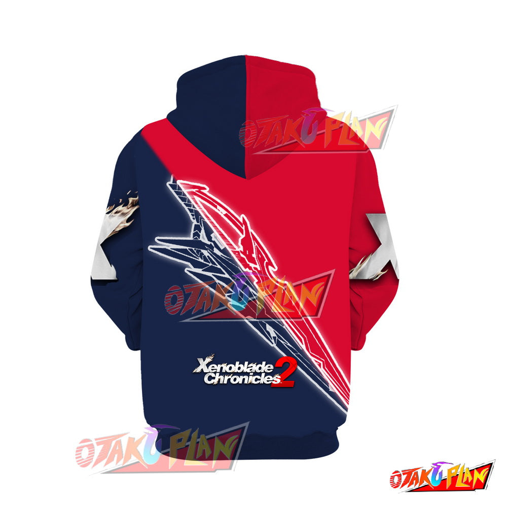 Xenoblade Chronicles Blue And Red Hoodie