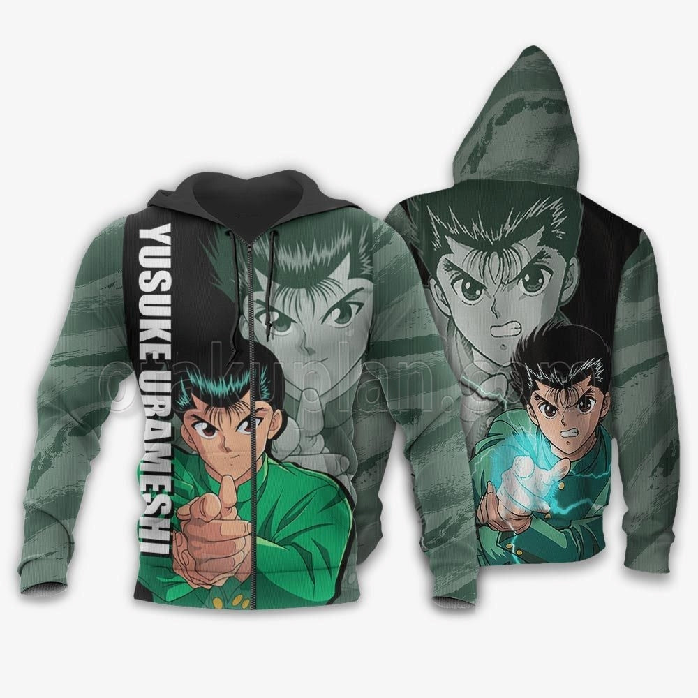 Yusuke Urameshi Hoodie Custom Anime