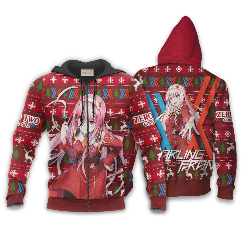 Zero Two Code Ugly Christmas Sweater Darling In The Franxx Hoodie Shirt